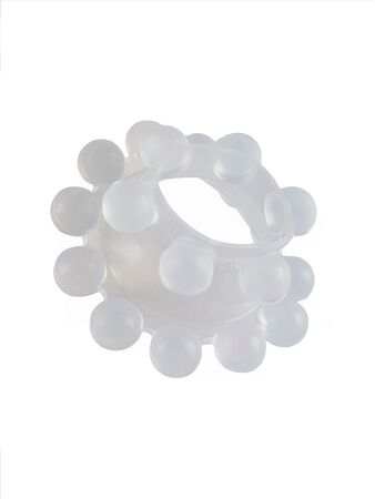 Эластичное эрекционное кольцо с двумя рядами шариков